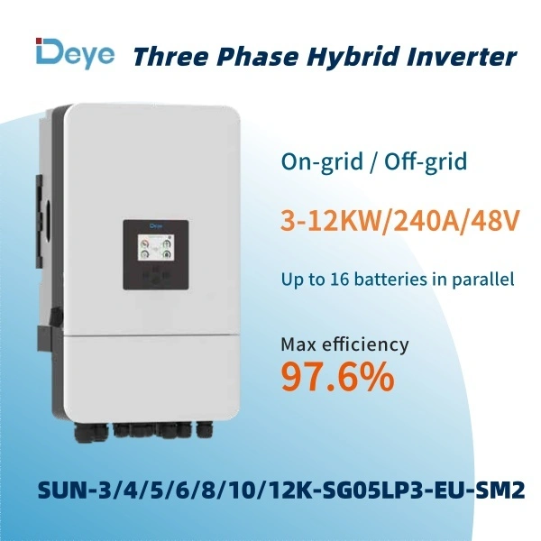 Deye SUN-3/4/5/6/8/10/12K-SG05LP3-EU-SM2 Single Phase Hybrid Solar Inverter 1