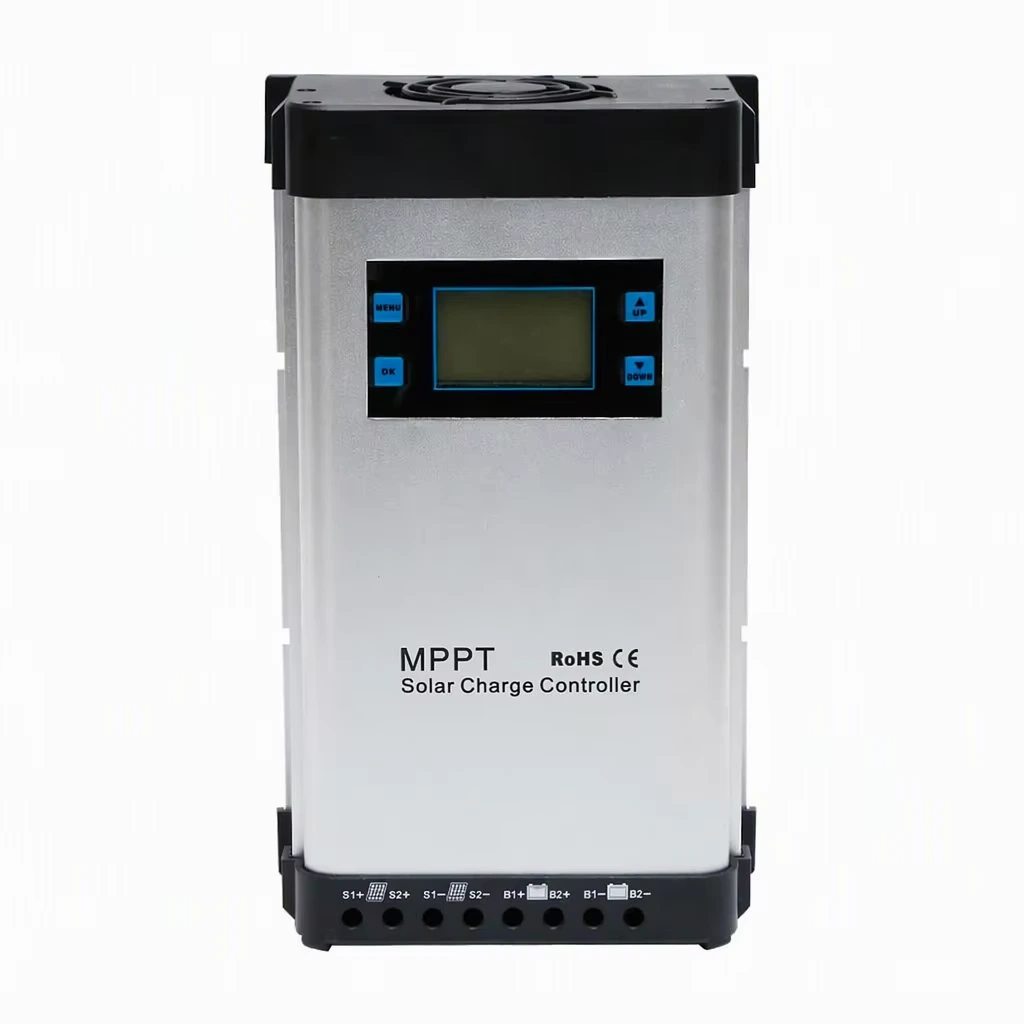 کنترل کننده شارژ خورشیدی MPPT 40-80A 12V 24V 48V LCD RS232 برای سیستم فتوولتائیک خارج از شبکه 1