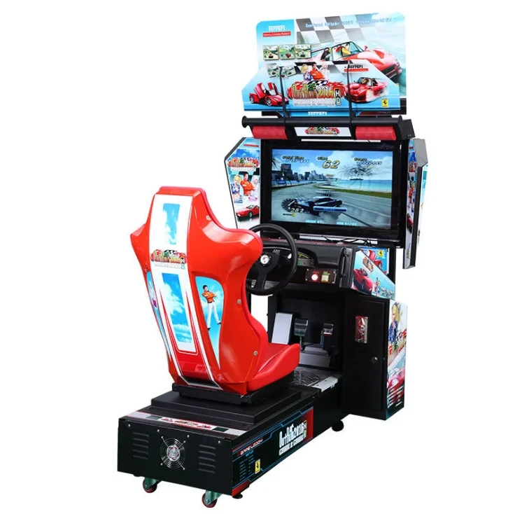 Anak-anak Elektronik yang Dioperasikan dengan Koin Mengendarai Simulator Game Balap Arcade Anak-anak 1