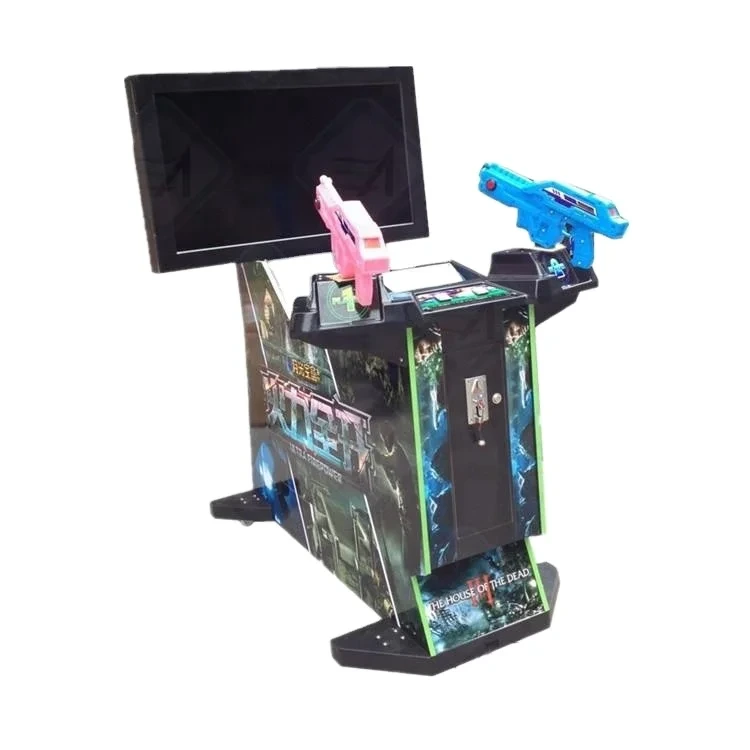 Máquina interior 42 de la arcada de la diversión exhibición del lcd 3 en 1 máquina de juego del tiroteo del arma de los vídeos del simulador 1