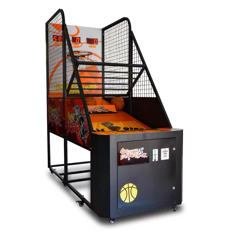 Machines de tir de basket-ball pliantes, machines de tir pour adultes et enfants, machines de jeux à pièces, équipement de salle de jeux, équipement de parc d'attractions, commercial intérieur 1