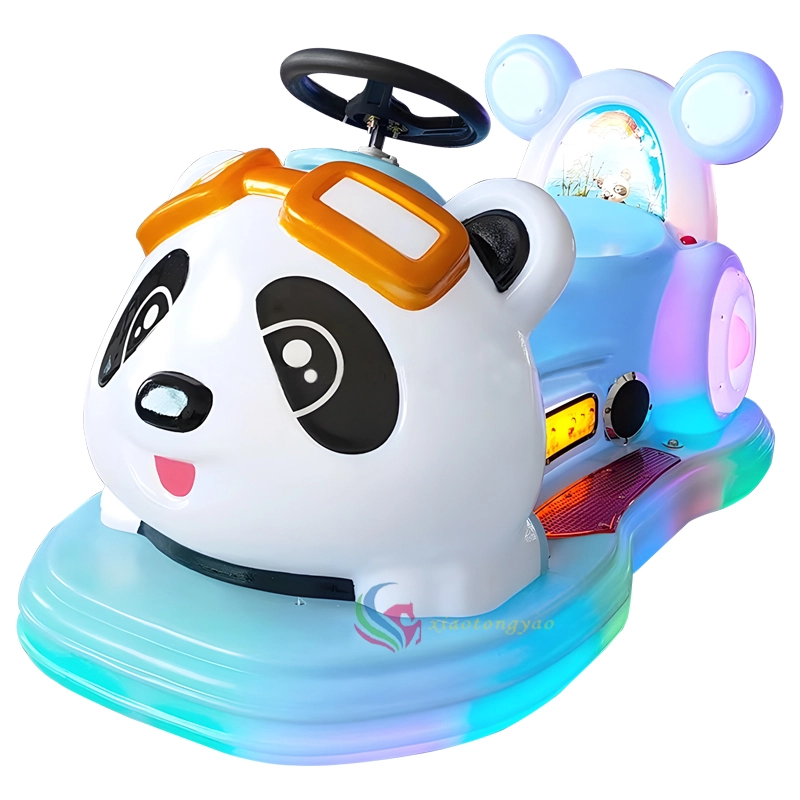 Double Parent enfant électrique Panda pare-chocs voiture marché de nuit carré parc intérieur et extérieur lumineux jouet voiture 1