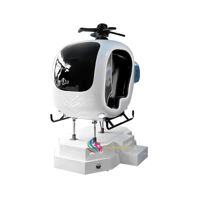 Équipement de salle d'expérience d'hélicoptère VR, divertissement à grande échelle, machine de jeu à détection de mouvement, avion VR, simulateur de jeu VR 1