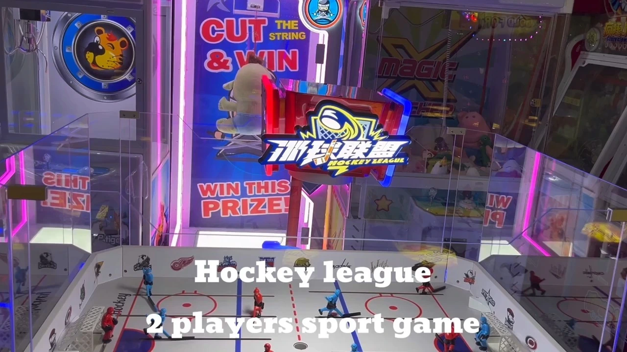 Indoor sports ice hockey arcade game machine, coin operated ice hockey table ice hockey coin game machine 1