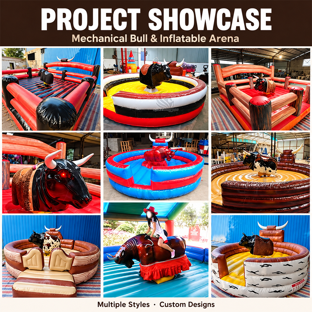 Mechanical Bull Ride with Inflatable Arena — Commercial Rodeo Simulator 7