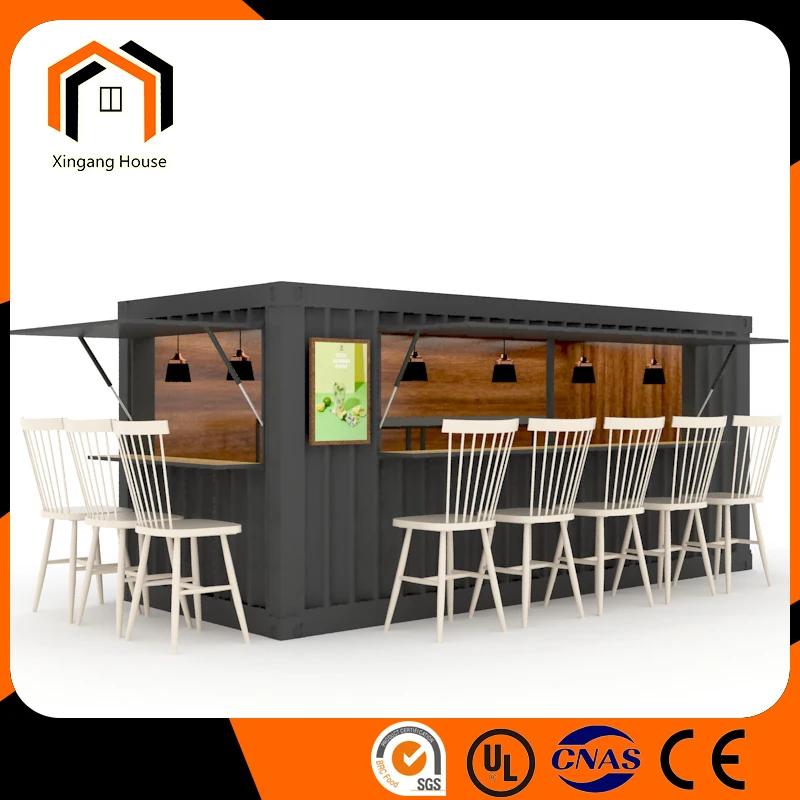 Tienda de conveniencia americana de chapa ondulada negra | casa contenedor de lujo 1