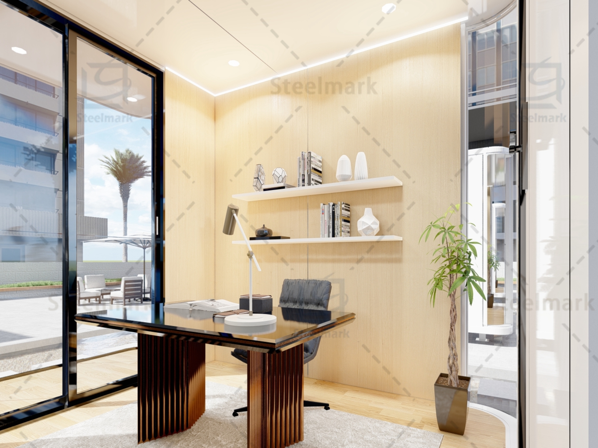 Steelmark Modular Prefab Four Season Sun House Tempered Glass Office ...