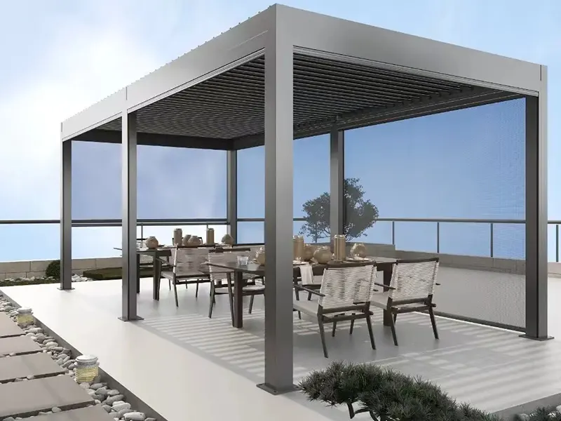 Customized Outdoor Louvered Roofing System Factory 2