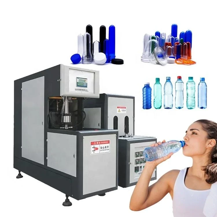 Semi-automatic Pet Plastic Water Bottle Stretch Blowing Making Machine Bottle Blower Blow Moulding Machine For Small Business 1