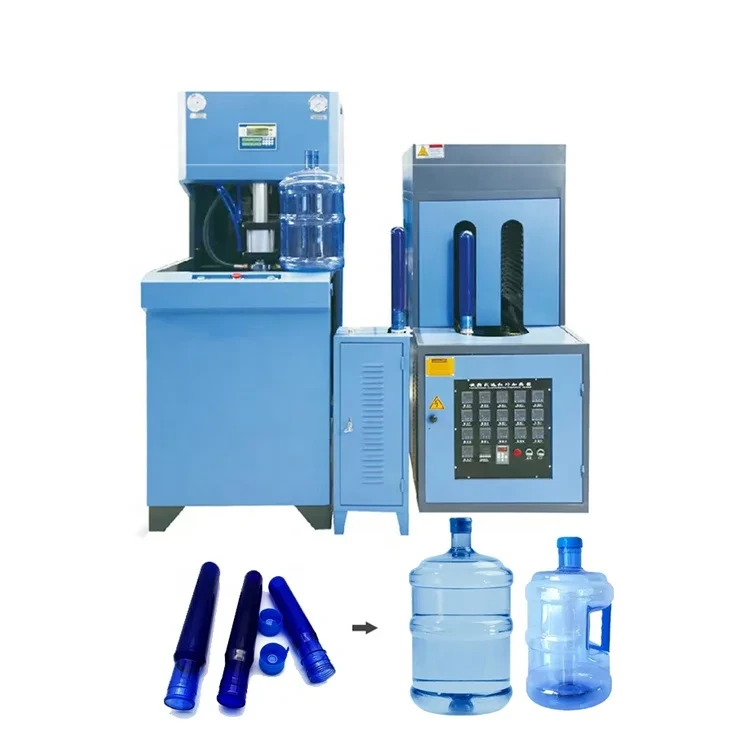 Plastic 5 Gallon Bottle Blower Semi Automatic Pet 5 Gallon Plastic Water Bottle Stretch Blow Molding Machine For Barrel And 5l B 1