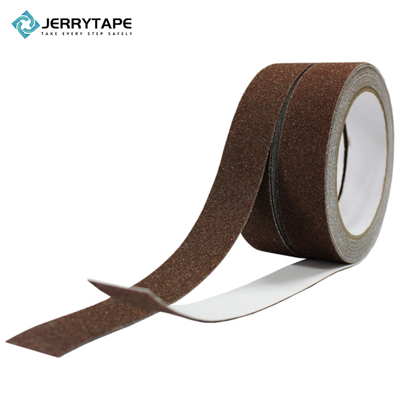 High Traction Friction/strong Grip Brown Abrasive Adhesive Hazard
