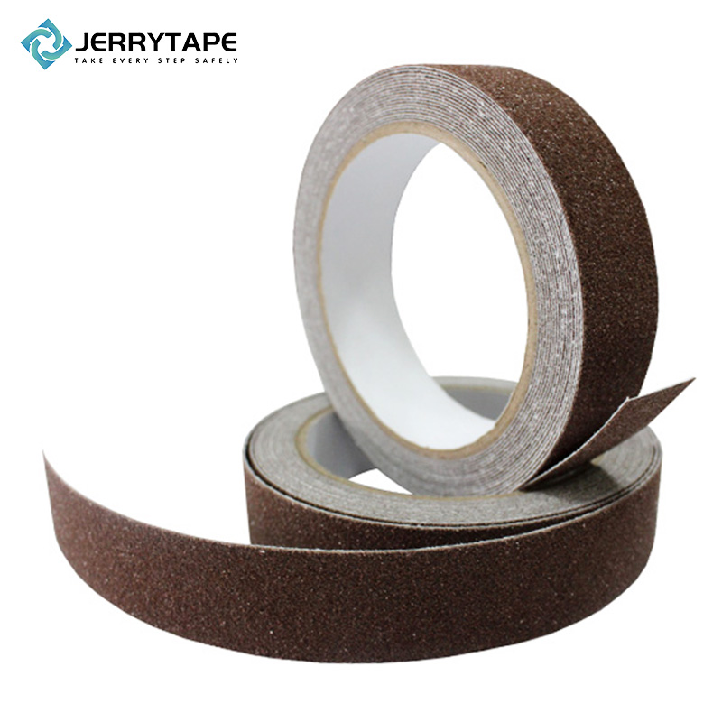 High Traction Friction/strong Grip Brown Abrasive Adhesive Hazard