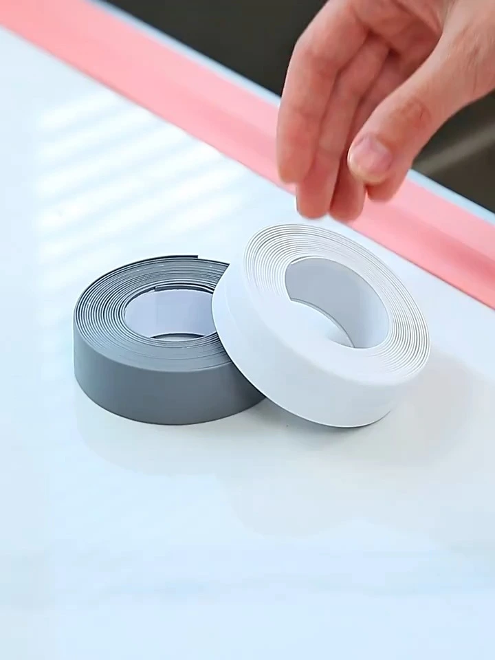 Cinta selladora autoadhesiva de PVC para baño, cocina, baño, jeringuilla, 100% poliéster. 1