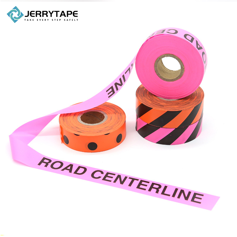 Flagging Tape, Non-Adhesive Plastic Ribbon Neon Marking Roll, Marking ...