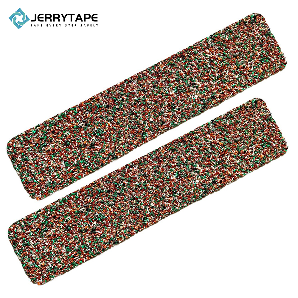 Cinta antideslizante de caucho, cinta de partículas de caucho de colores e impermeable para escalones. 4