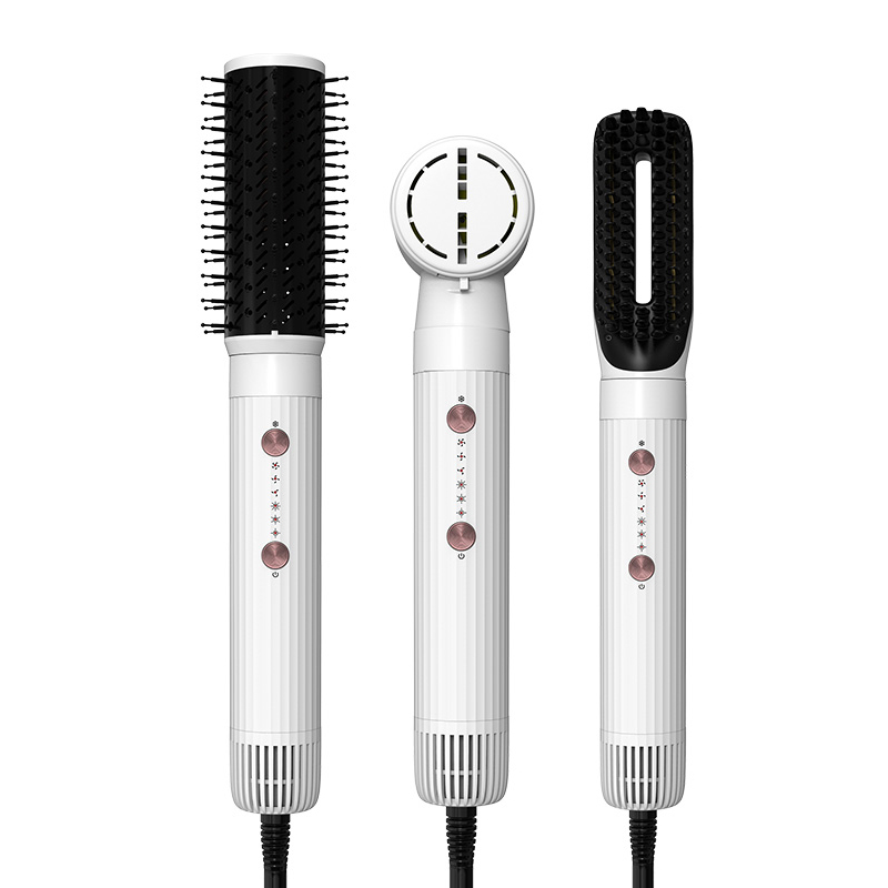 Hot Air Hair Brush Straightener 10.5W Motor 100℃ Dryer 220℃ Straightener F8117 2