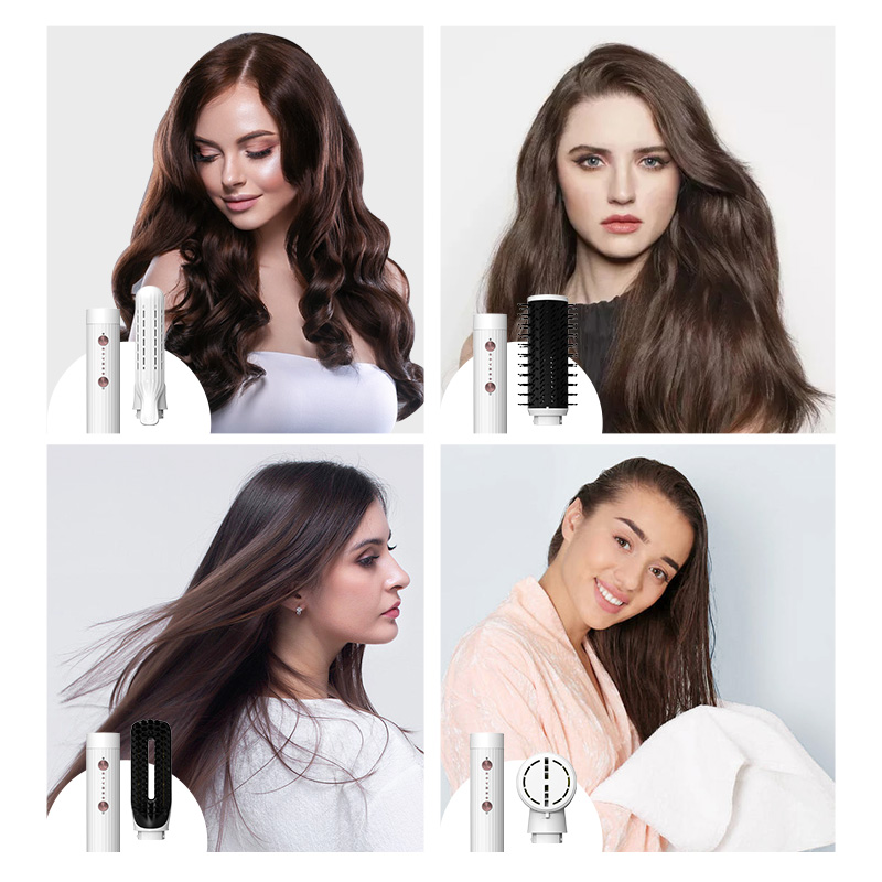 Hot Air Hair Brush Straightener 10.5W Motor 100℃ Dryer 220℃ Straightener F8117 3