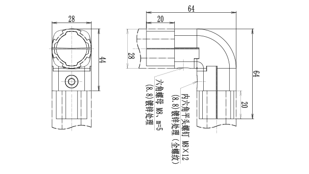 90° Aluminum pipe joint inside connection 4