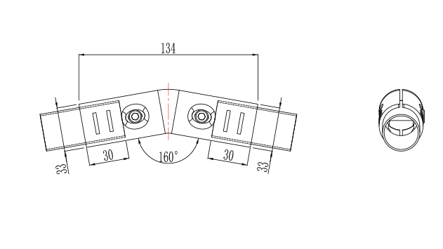 160° fixed lean pipe joint 3