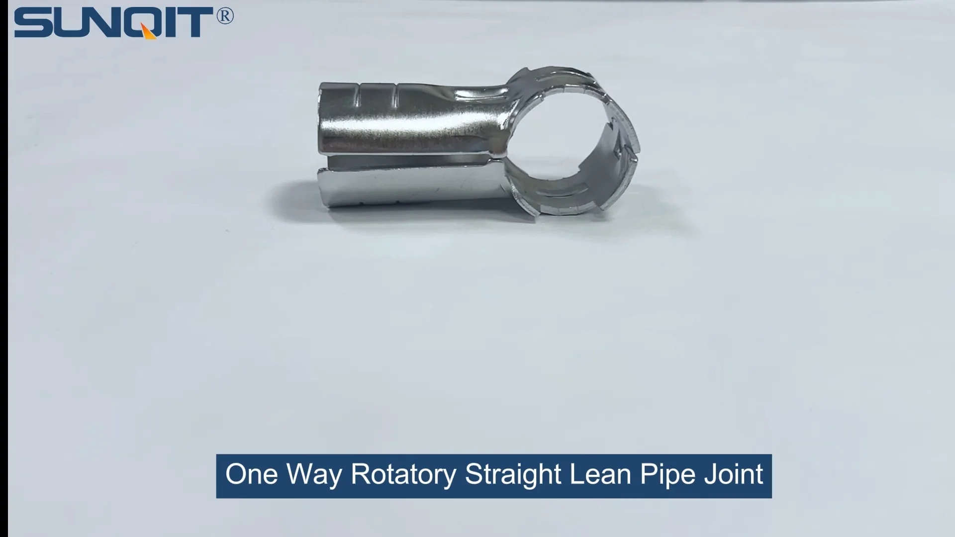 One way rotatory straight lean pipe joint Chrome 1