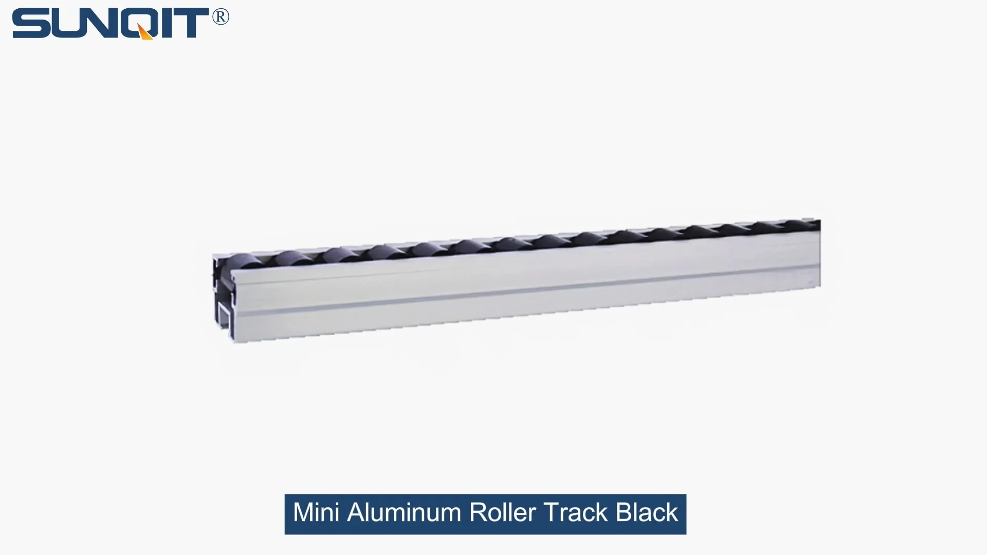 Mini-Rollenschiene aus Aluminium, schwarz 1