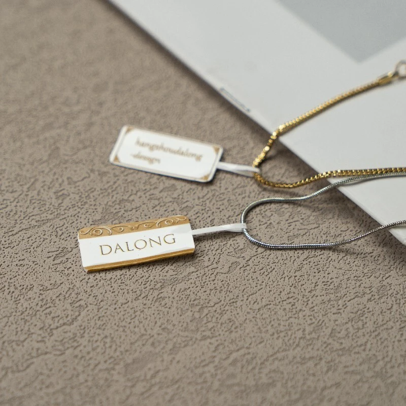 Customized embossed printing long range small size jewelry labels price tags sticker for jewellery store 1