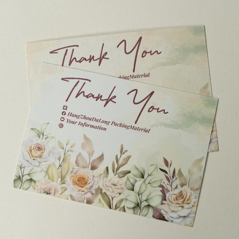 Eco-friendly wholesale bulk thank you card set customized embossed printed greeting thanksgiving card 1