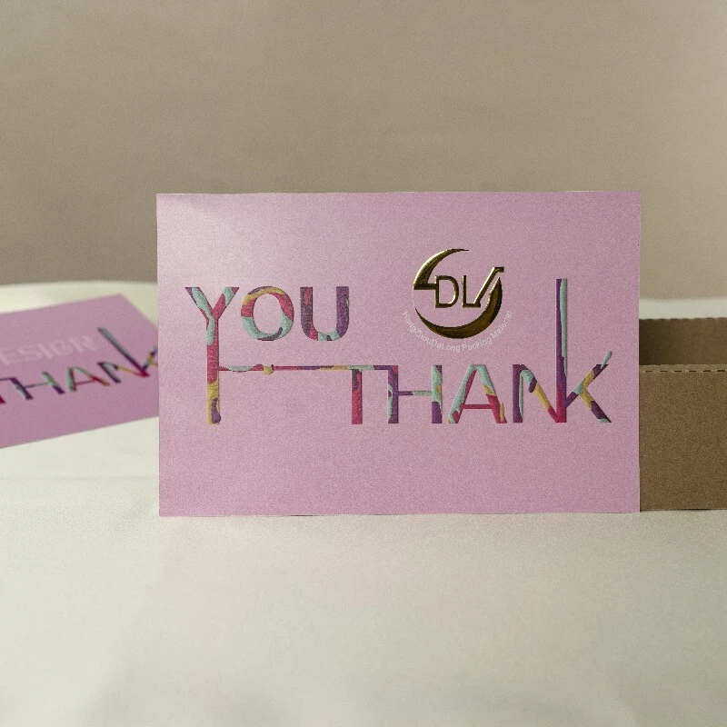 Rapid delivery custom embossed foil stamping gold logo luxury thank you card gold foil special-shaped design business cards 1