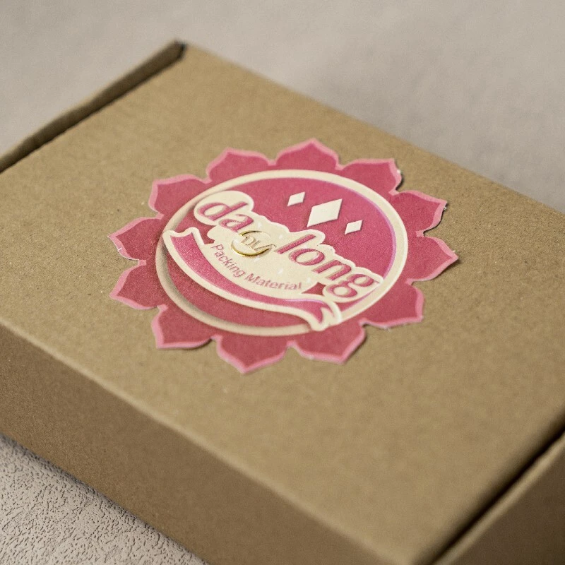 Premium customization gild logo thermal printing removable adhesive paper sticker label 1