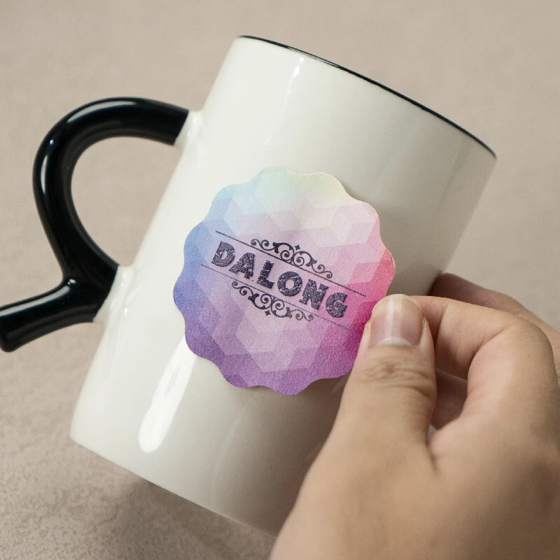 Custom wholesale vintage logo gilded textured paper wine package label sticker for glass bottle 1