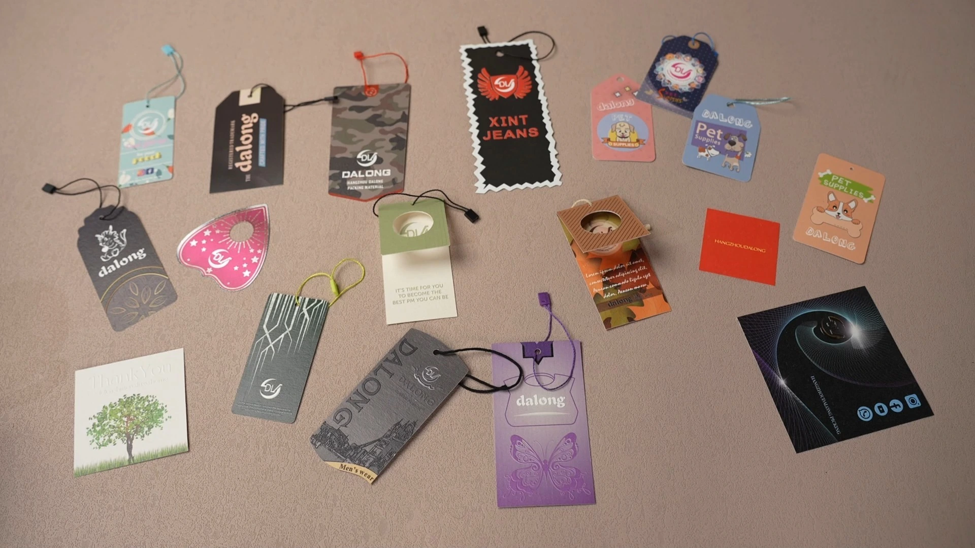 Fast custom recyclable Luxury with string rope swing tag embossed hang tags clothing UV printing Paper hang label 1