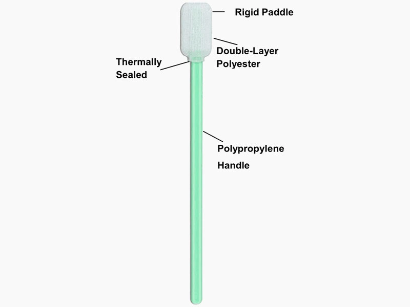 Cleanmo double-layer knitted polyester Cleanroom dacron swabs manufacturer for general purpose cleaning 4