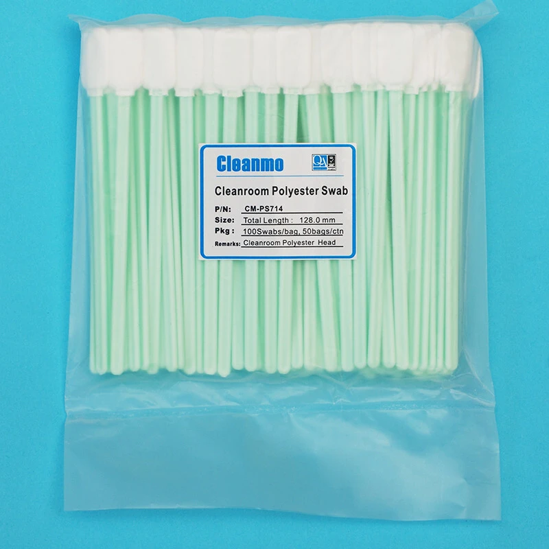 Cleanmo double-layer knitted polyester Cleanroom dacron swabs manufacturer for general purpose cleaning 7