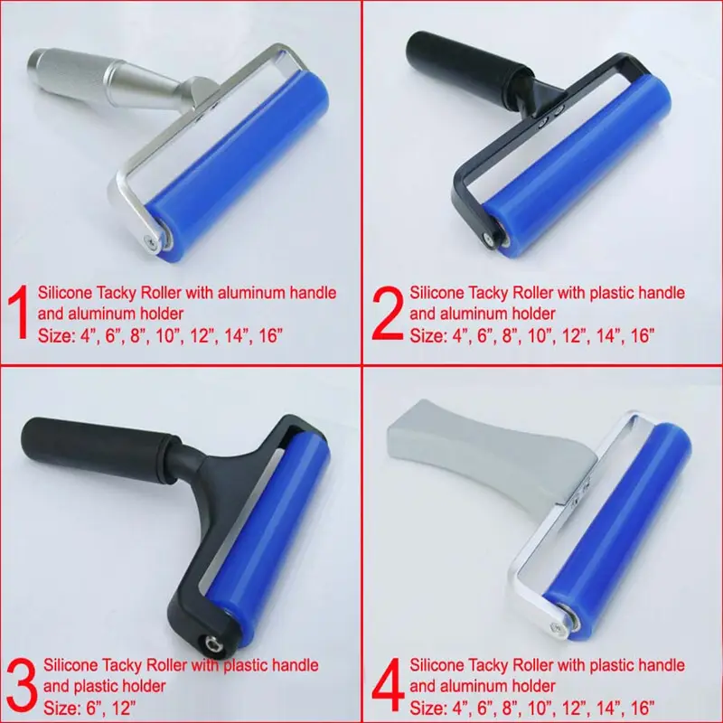 Cleanmo silicone with aluminum alloy washable lint roller manufacturer for computer screen 3