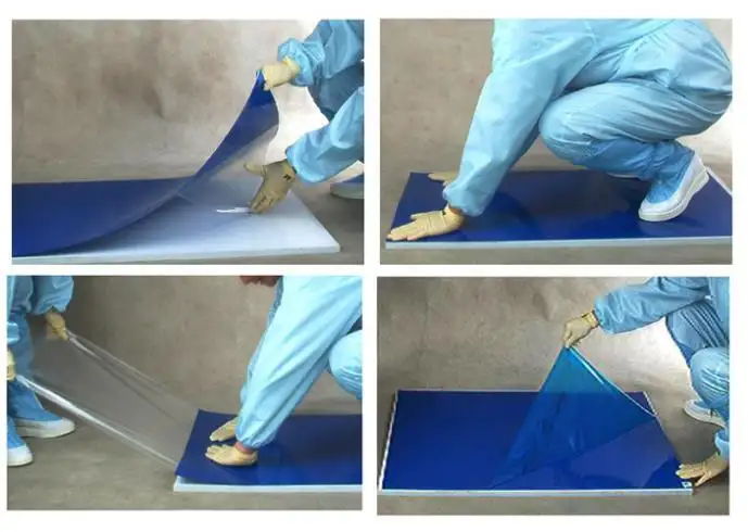 safe material sticky mat polystyrene film sheets factory direct for gowning rooms 3