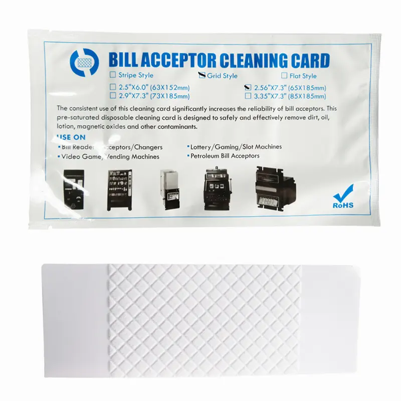 Cleanmo pvc bill acceptor cleaning card factory for dollar bill readers 6