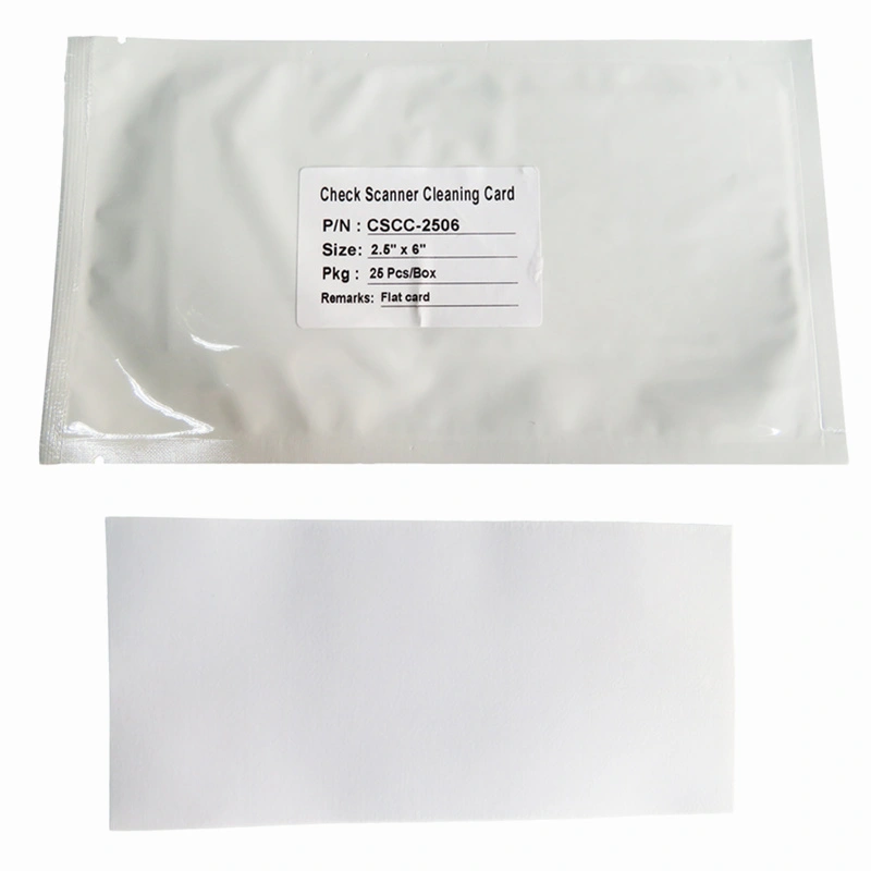 Cleanmo pvc panini check scanner cleaning card supplier for Digital Check TellerScan 6