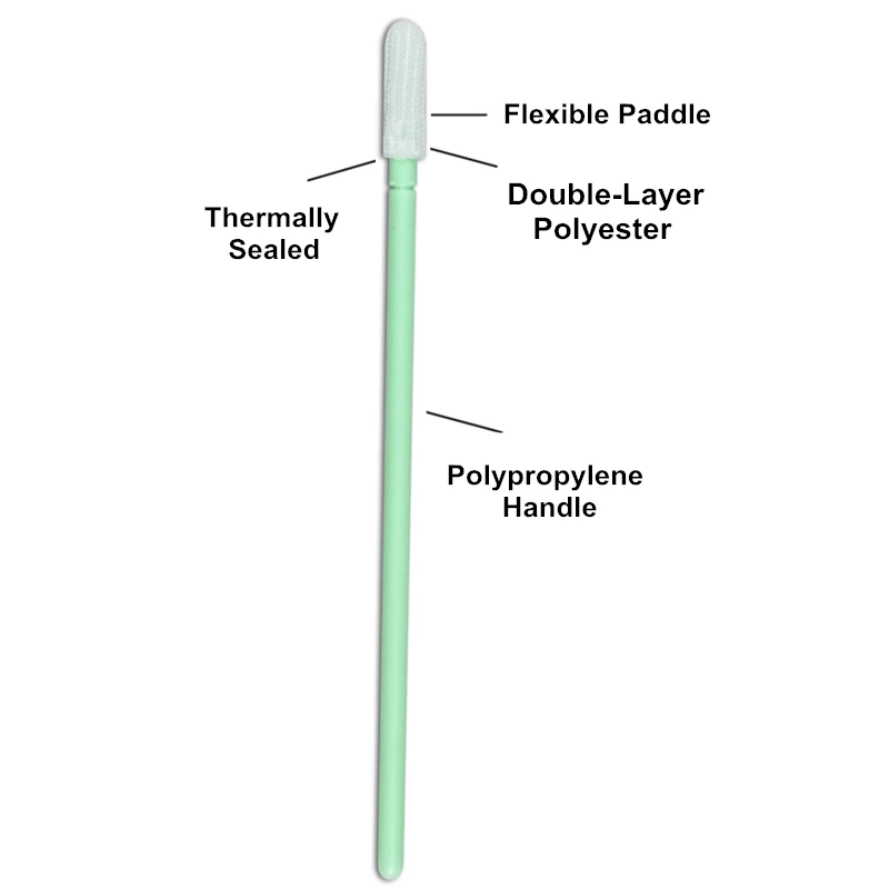 compatible polyester cleaning swabs double-layer knitted polyester manufacturer for optical sensors 4