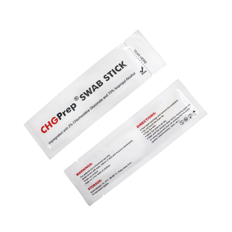 O cotonete Cleanmo com gluconato de clorexidina a 2% (CHG) é ideal para a preparação da pele em áreas periféricas. 3