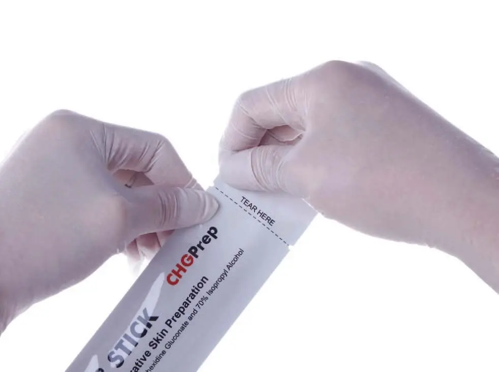 Cleanmo Polypropylene handle with 2% chlorhexidine gluconate applicator swabs factory price for Dialysis procedures 4