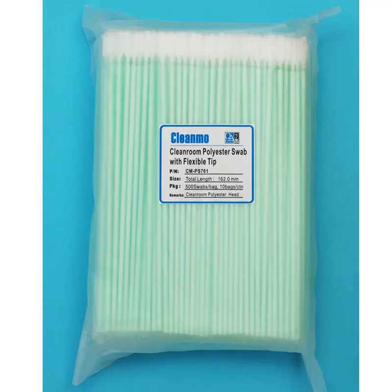 Cleanmo flexible paddle polyester cleaning swabs factory for optical sensors1 6