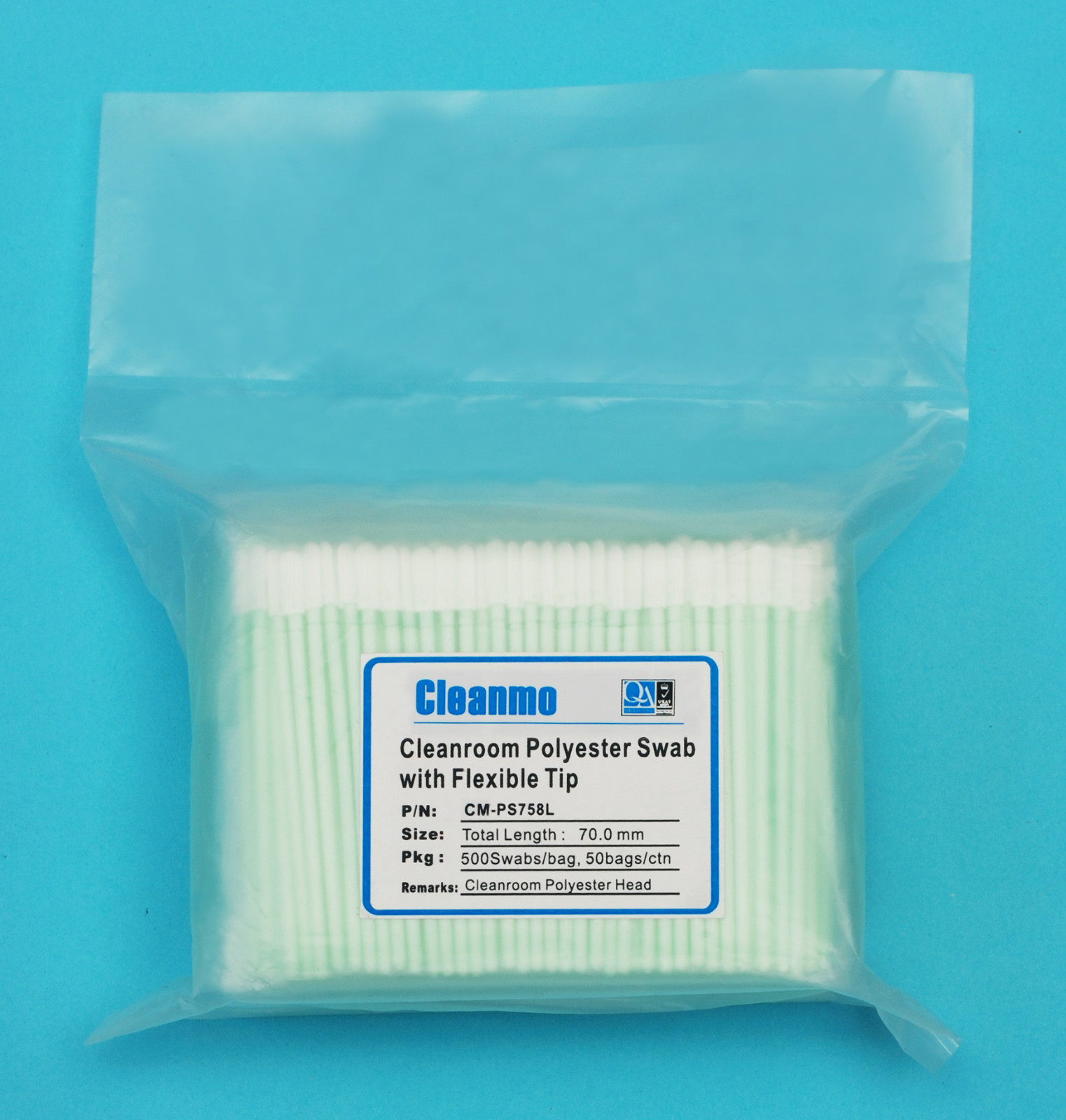 Cleanmo flexible paddle Cleanroom dacron swabs wholesale for microscopes 7
