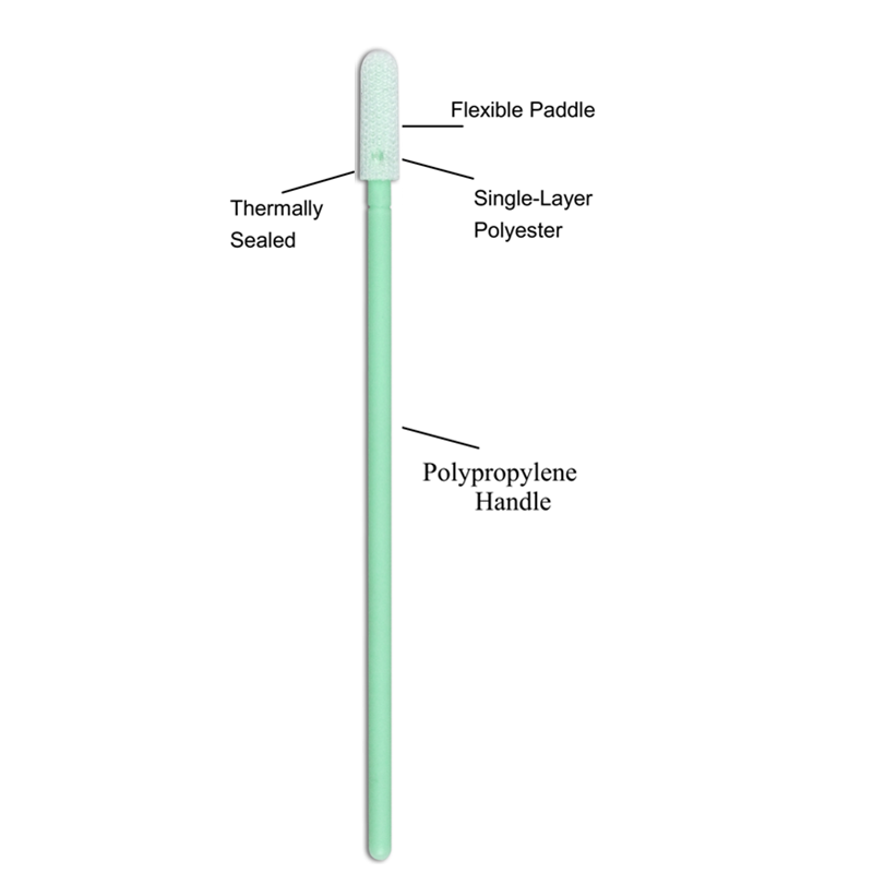 Cleanmo flexible paddle Cleanroom dacron swabs wholesale for microscopes 4