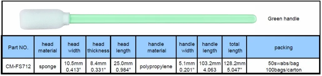 Polyurethane Foam Swabs Polyurethane Foam and Polypropylene Handle by Cleanmo, Swwip 4