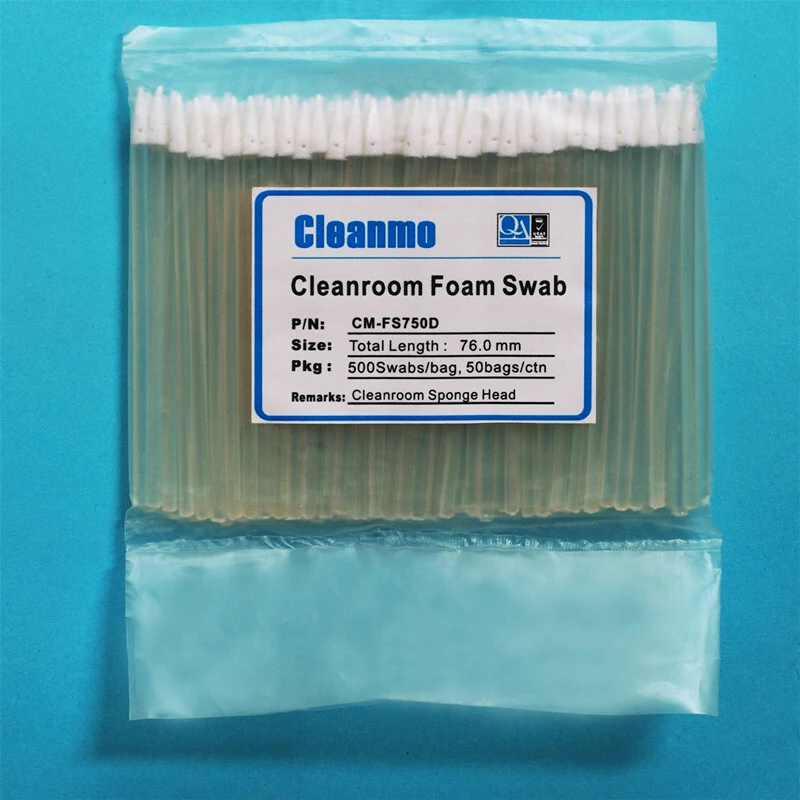 Cleanmo green handle large cotton swabs factory price for Micro-mechanical cleaning 7