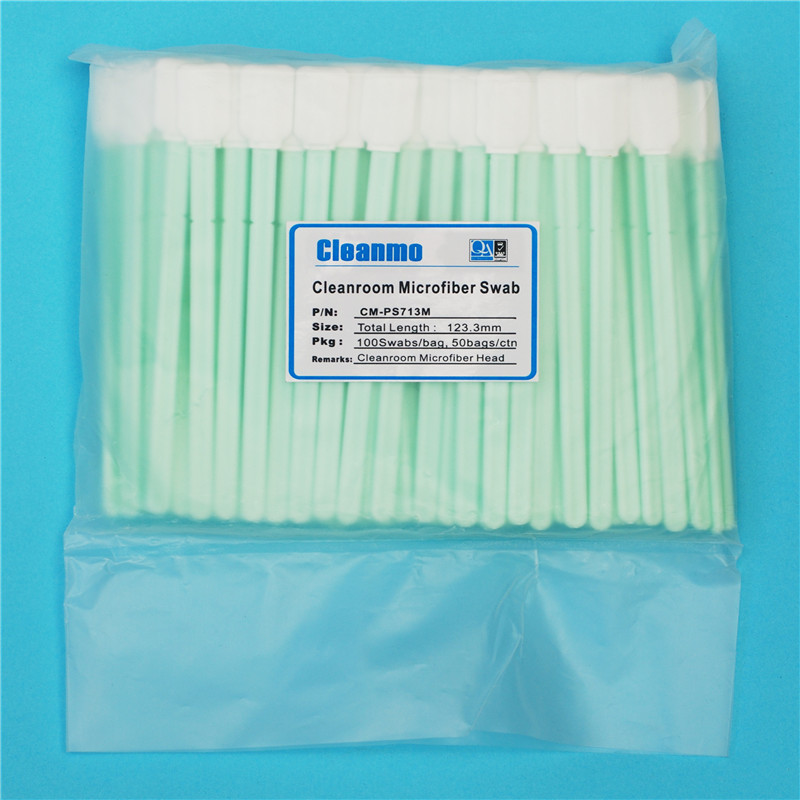 optic cleaning swabs tx758 cmps766m microfiber Cleanmo Brand Disposable Microfiber Swabs 6
