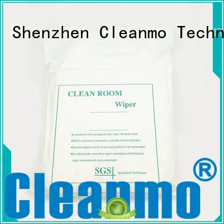 Cleanmo Brand microfiber dimensional cleanroom lens wipes manufacture 1