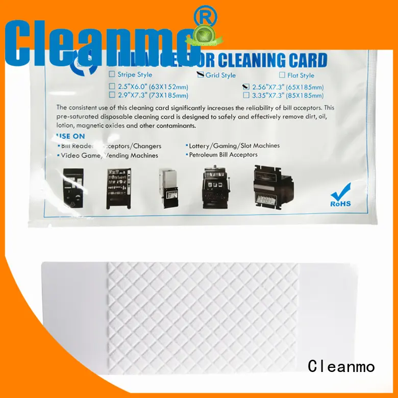 bill acceptor cleaning card style solution Cleanmo Brand company 1