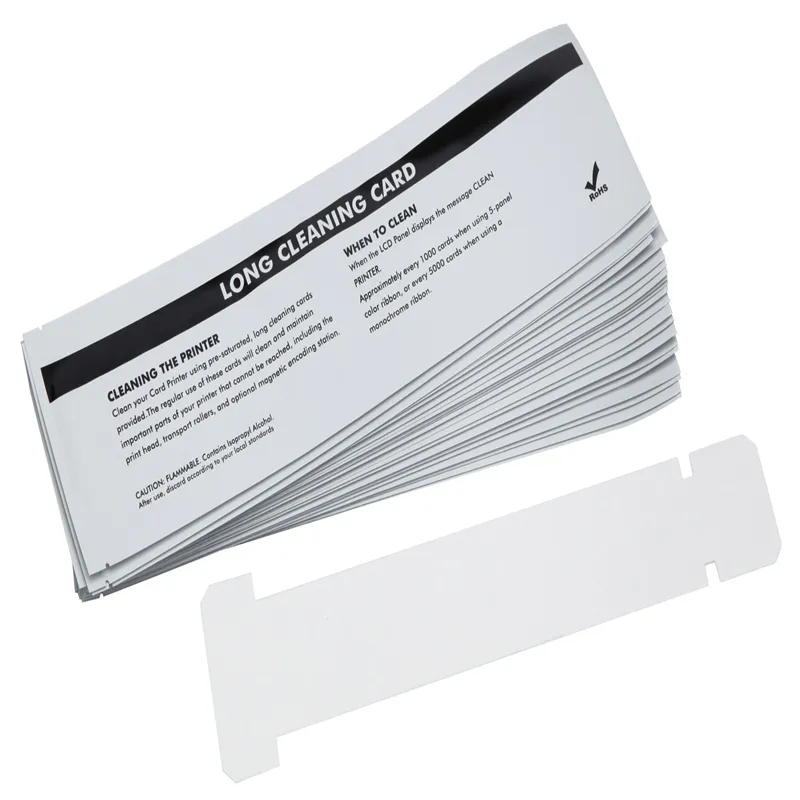 Cleanmo blending spunlace zebra cleaning card manufacturer for ID card printers 2
