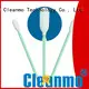 Cleanmo high quality knitted polyester swabs polypropylene handle for microscopes 1